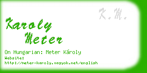 karoly meter business card
